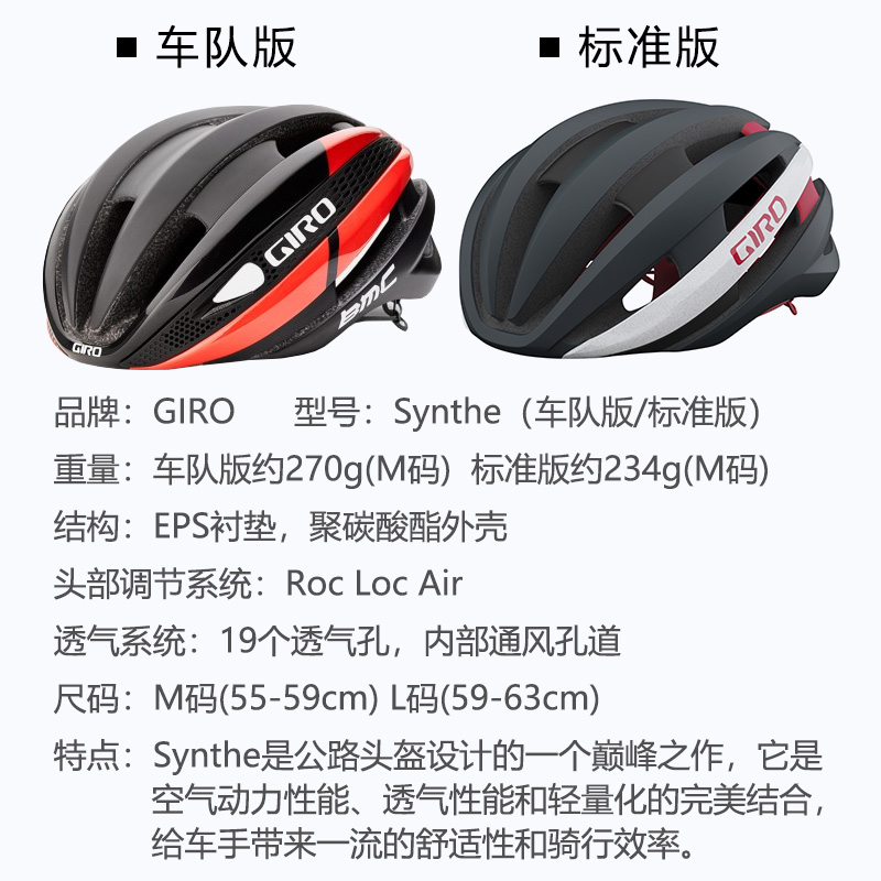 进口代理批发Giro Synthe 限量车队版骑行头盔 Giro队版公路男 女款