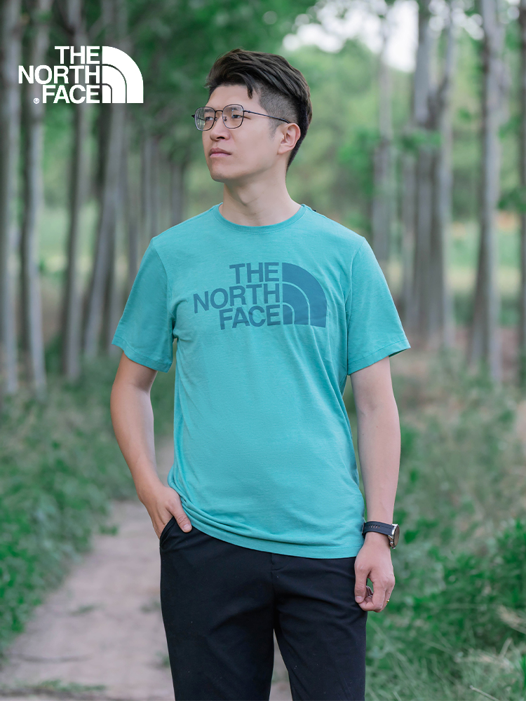 酷牌库|商品详情-进口代理批发The North Face北面TNF男户外休闲T恤棉混纺透气吸汗柔软山系露营