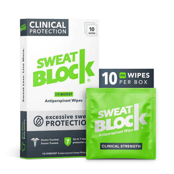 酷牌库|商品详情-进口代理批发Sweatblock Clinical Streng Deodorant Antiperspirant WipesMax