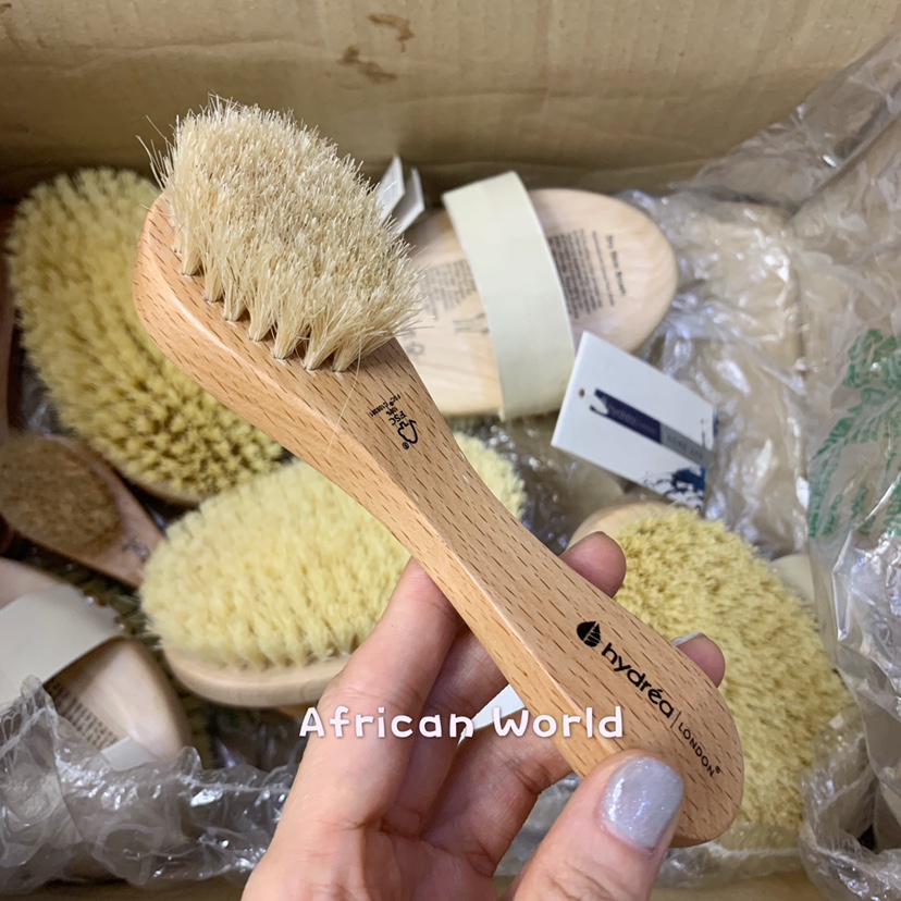 酷牌库|商品详情-进口代理批发Hydrea London Body Brush猪鬃毛洁面刷仙人掌干刷按摩身体刷浴刷