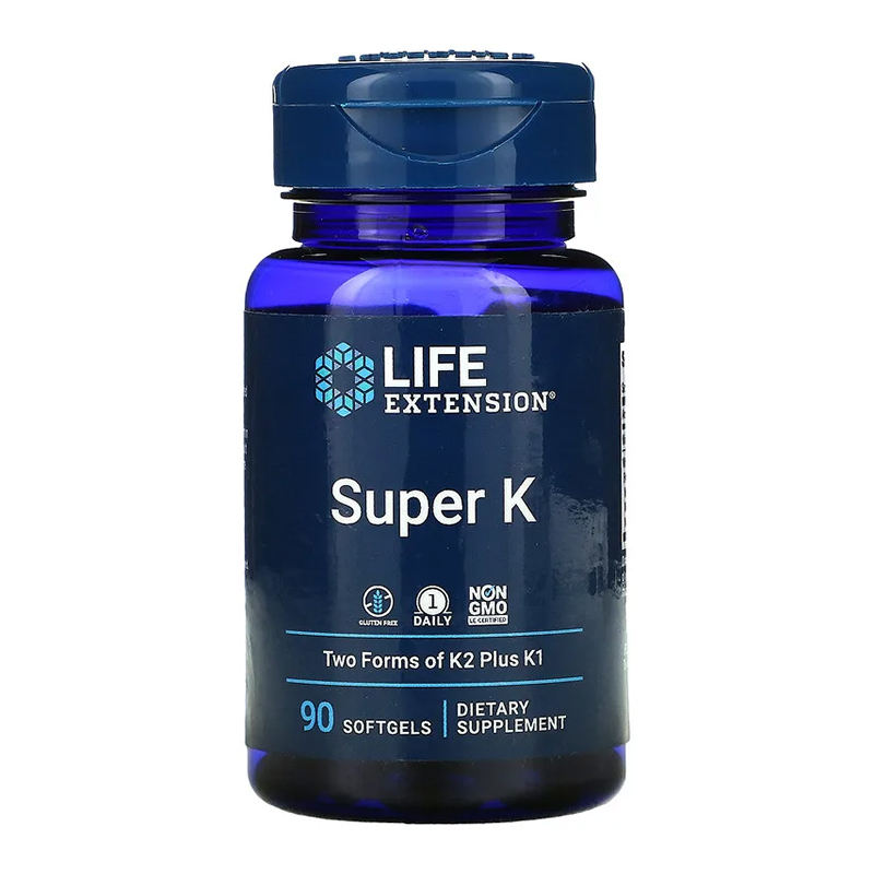 进口代理批发美国Life Extension精选维生素K 90 粒软凝胶 促钙吸收 补钙伴侣