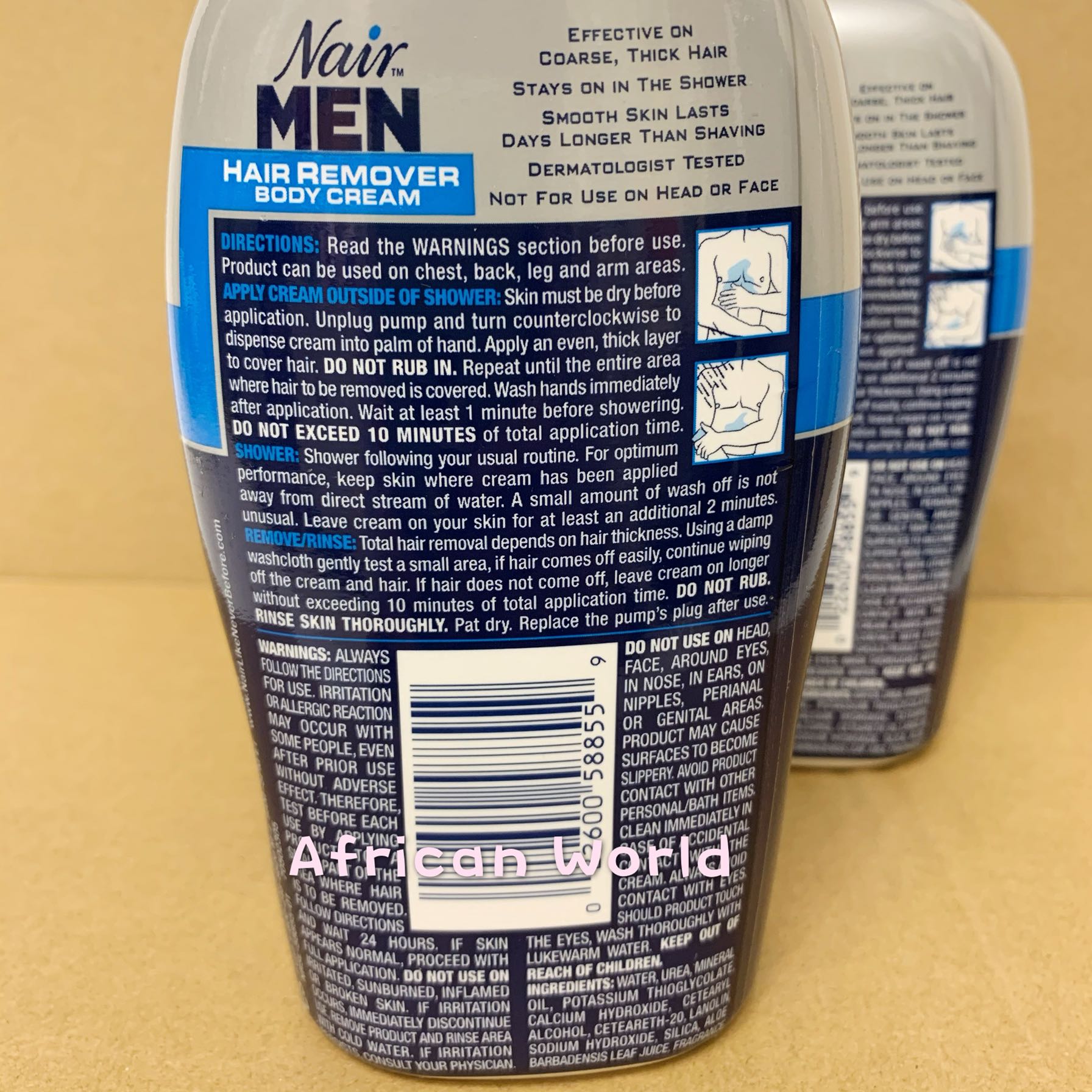 酷牌库|商品详情-进口代理批发现货 美国Nair Men Hair Remover Body Cream男士脱毛膏368g