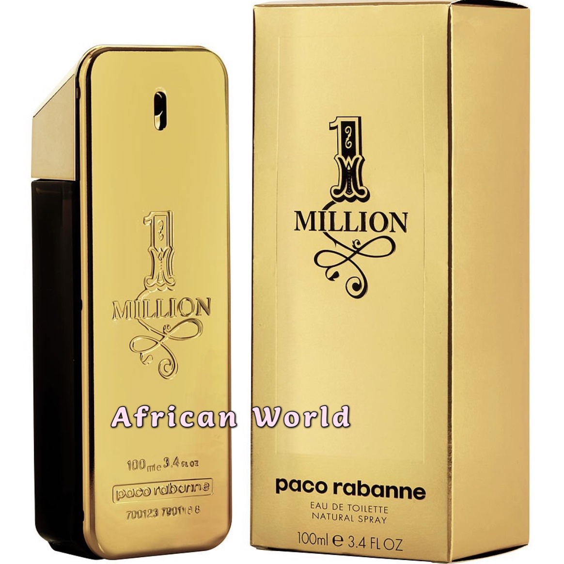 进口代理批发现货Paco Rabanne 1 Million帕高百万金砖男士淡香水EDT 100ml