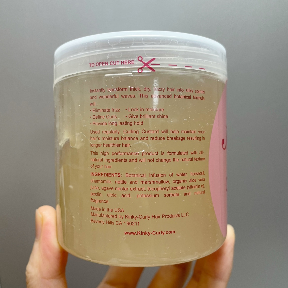 酷牌库|商品详情-进口代理批发现货Kinky Curly Curl Custard Gel定型ㄠ造型凝胶CGM 236ml