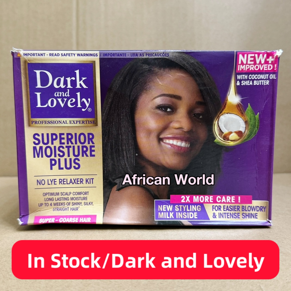 酷牌库|商品详情-进口代理批发Dark and Lovely Moisture Plus No-Lye Hair Relaxer Kit Super