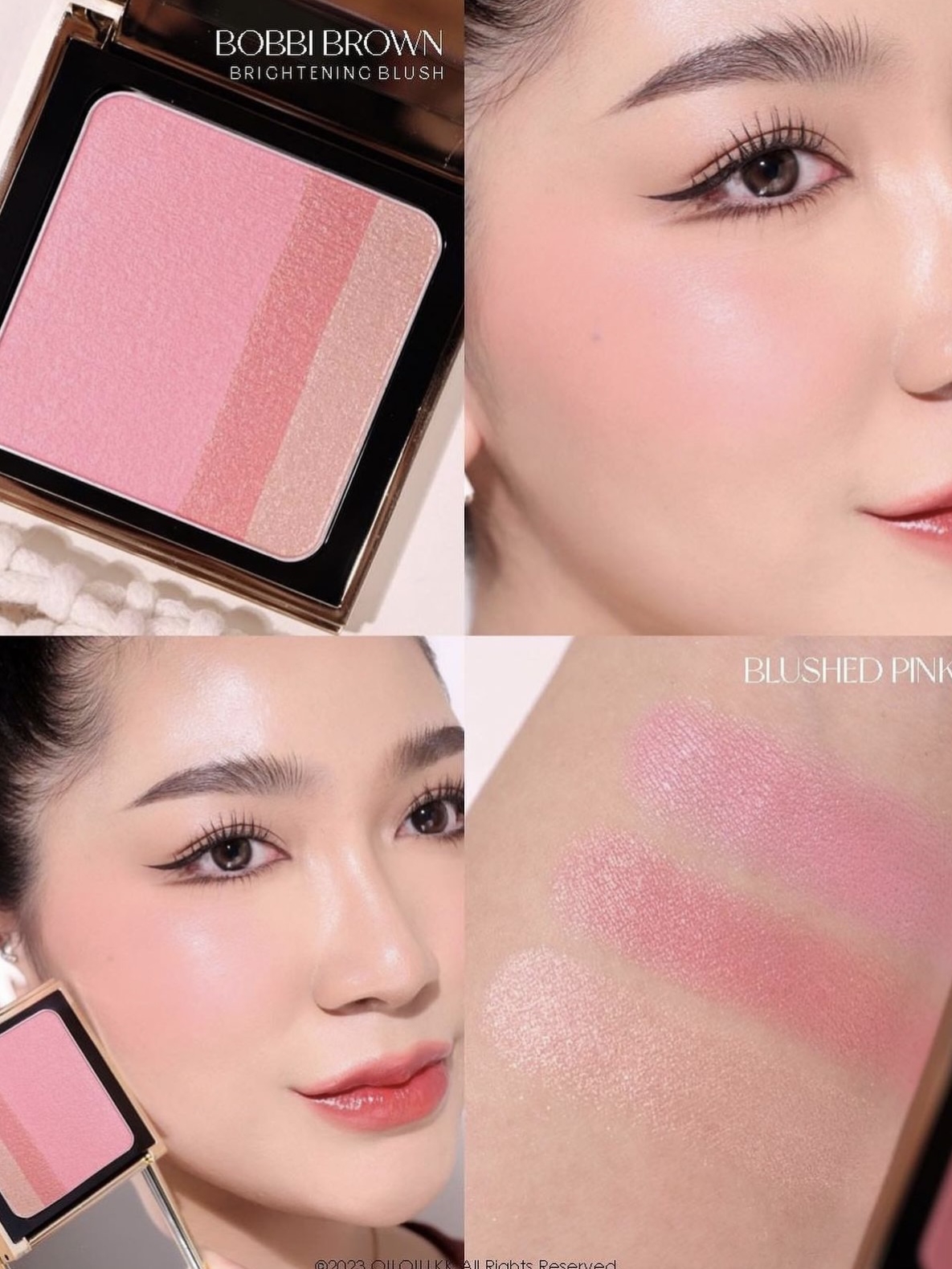 进口代理批发现货Bobbi Brown/芭比布朗2023新品三色金砖腮红盘02/03提亮元气