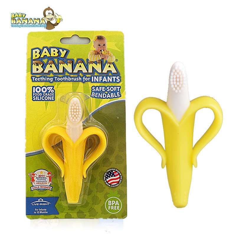 进口代理批发清仓处理正品美国Babybanana婴儿香蕉牙胶磨牙棒咬咬胶玩具器包邮