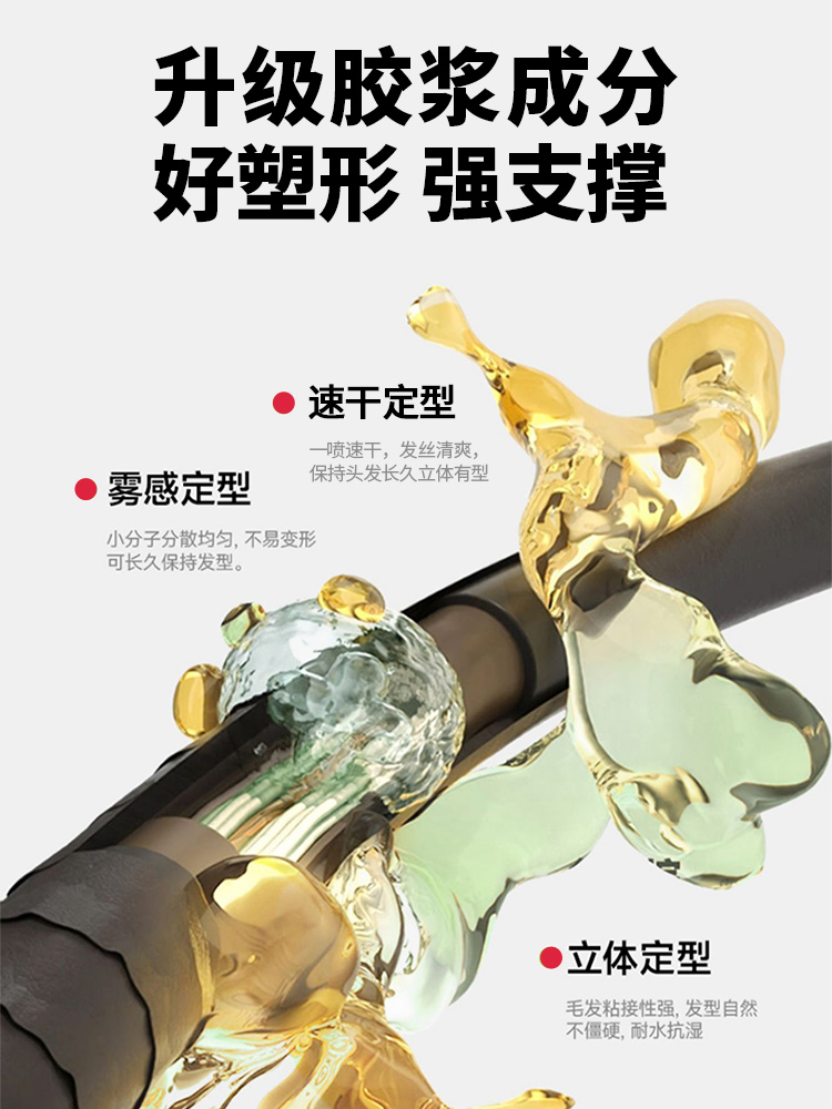 酷牌库|商品详情-进口代理批发关二哥发胶干胶无白屑强力持久快速定型喷雾速干水洗无残留男女