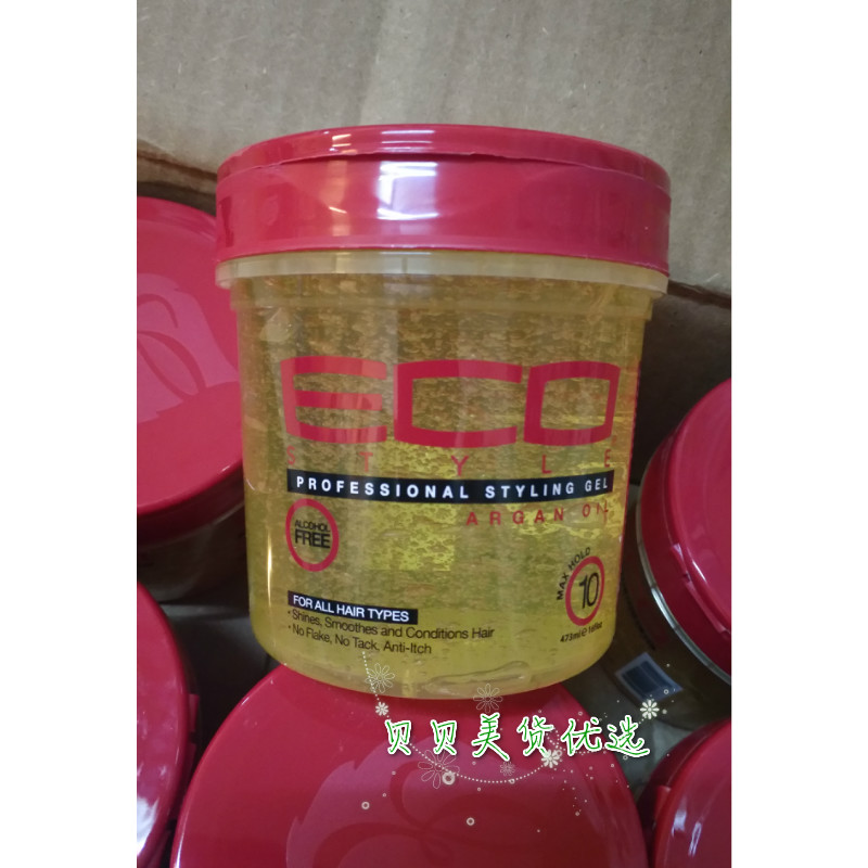 酷牌库|商品详情-进口代理批发现货美国Eco hair Styler styling gel olive oil 474ml定型发胶