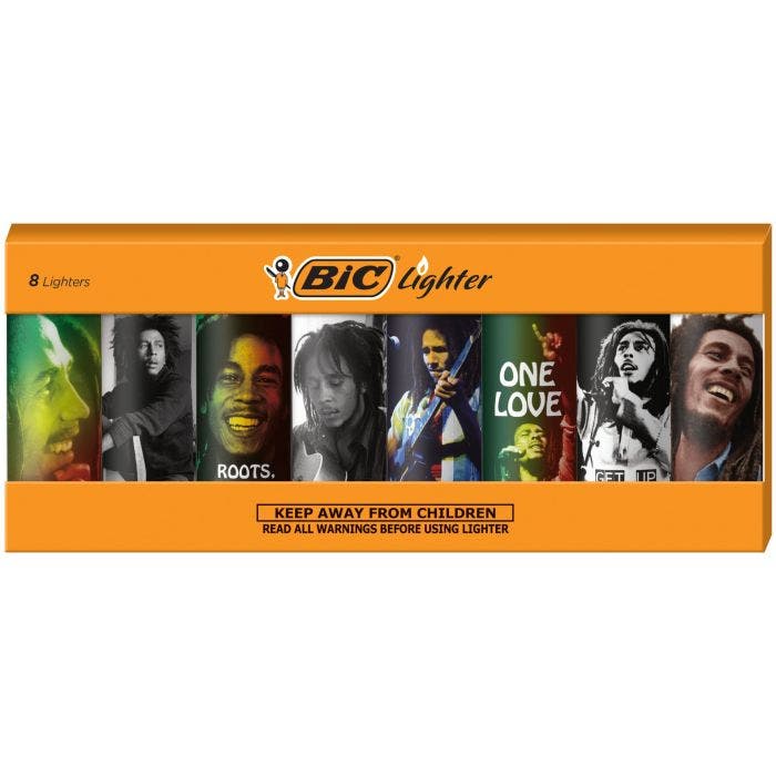 BIC进口代理批发BIC 特别版 Bob Marley 系列大号袖珍打火机 Assorted, 8-Pack