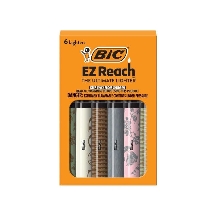 酷牌库|商品详情-BIC进口代理批发BIC EZ Reach 蜡烛打火机，带蜡烛棒的终极打火机，各种 Martha Stewart 设计 6 Count Pack