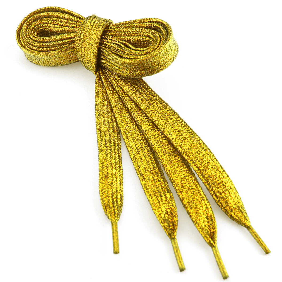 gold round shoelaces
