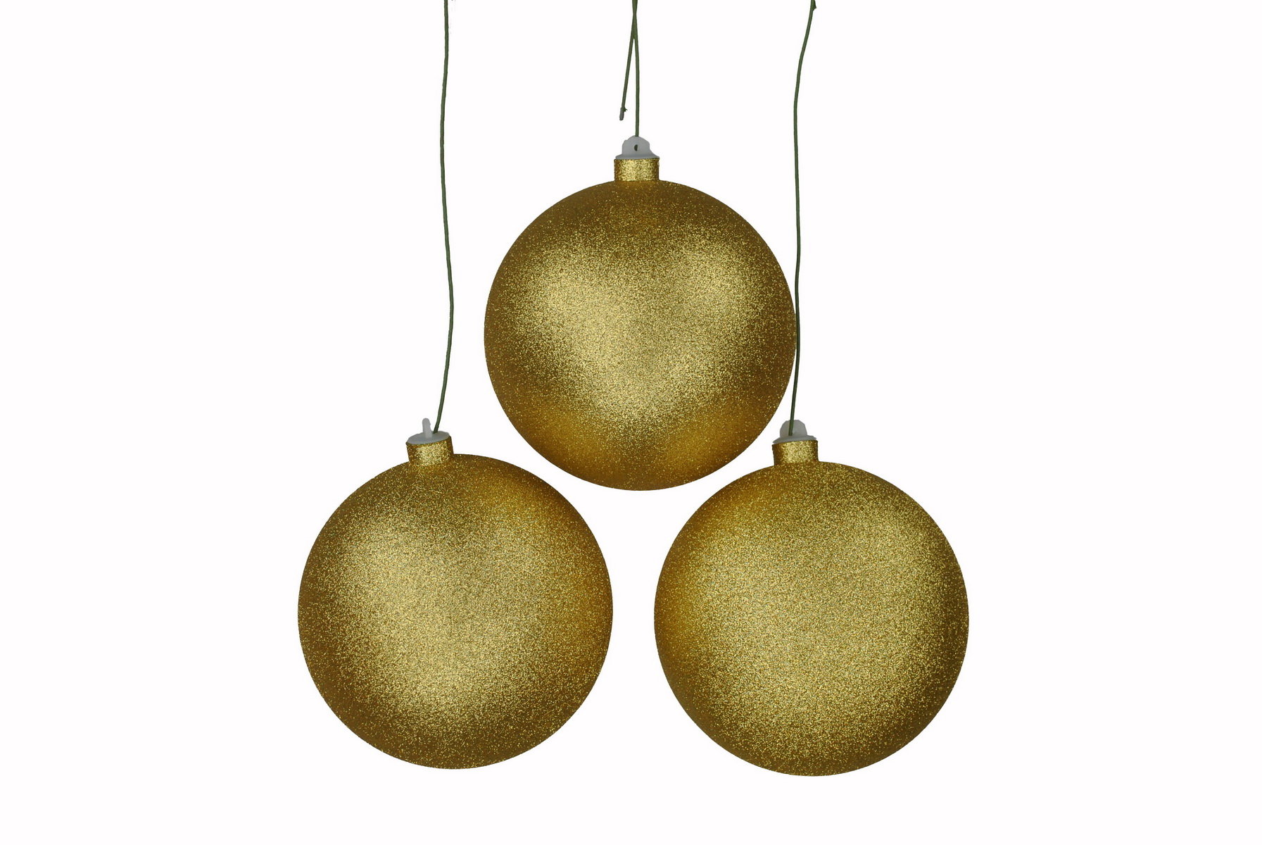 3 Pack 150mm 6 Orange Glitter Ball Ornament with Wire 3 Pack 150mm 6 Orange Glitter Ball Ornament with Wire