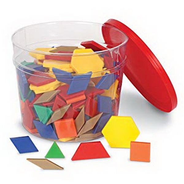 Learning Resources Ler0134 Plastic Pattern Blocks Set for sale online 