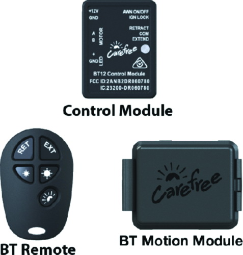 CAREFREE OF COLORADO进口代理批发 Carefree 901605 Carefree 连接无线遮阳篷控制系统、控制模块、BT 运动传感器、BT 遥控器