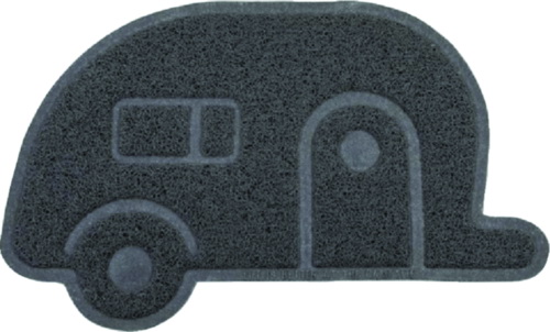 Camco Life Is Better at The Campsite Scrub Rug - Gray/White