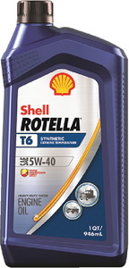 Shell进口代理批发 壳牌 550049479 Rotella T6 合成重型柴油发动机油，5W-40，Qt