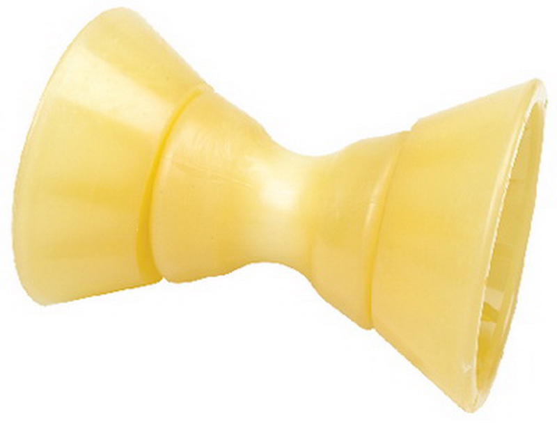 3" Inch Wide Non-Marking TP Yellow Rubber Bow Roller With Bells 1/2" ID 