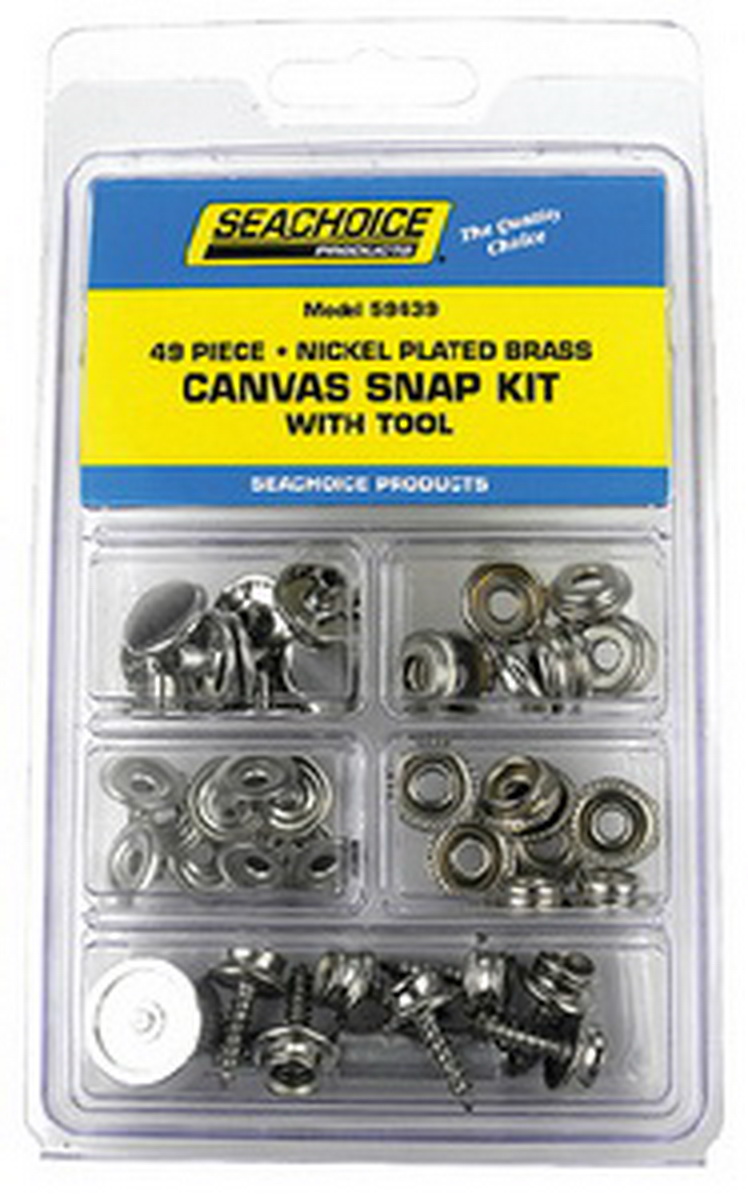 Seachoice Canvas Snap Kit with Grip Snap Tool - 72 Piece - 59443