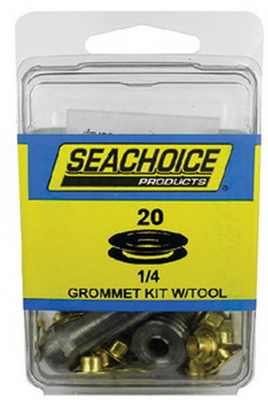 Seachoice BP9701SC 1/4 Grommet Kit with Tool 20/Pk