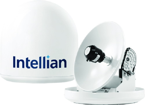 Intellian进口代理批发 Intellian B4209DNSB i2 13" 卫星电视系统，带 DISH /Bell MIM（带 RG6 1m 电缆）、RG6 电缆、15m 和 DISH 高清接收器 (VIP211)