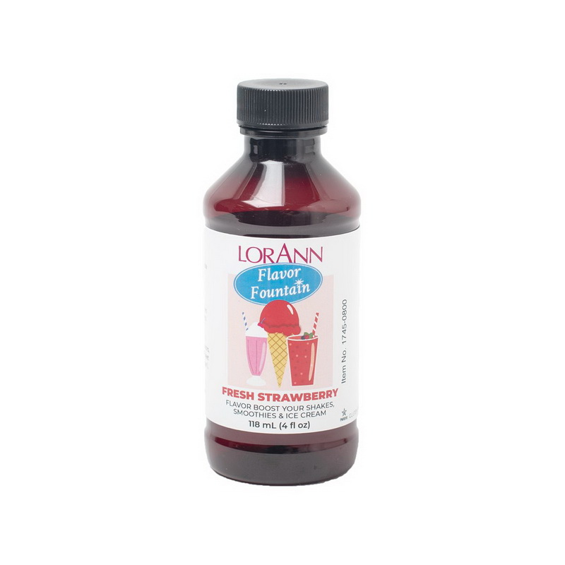 酷牌库|商品详情-Lorann oils进口代理批发1745-0800 新鲜草莓味喷泉 4 盎司