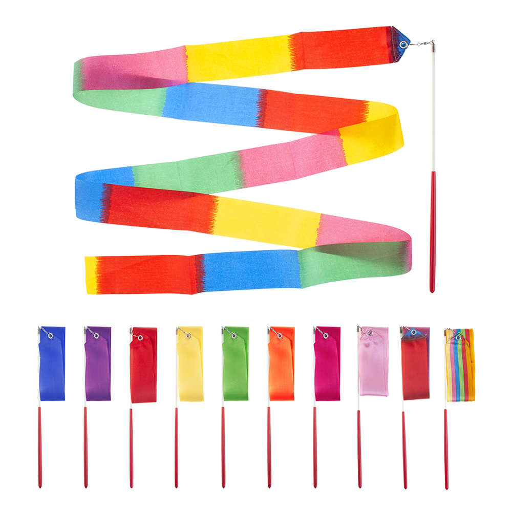 7PCS Colorful Rhythmic Gymnastics Ribbons Dancing Ribbons Dancing Streamers for 