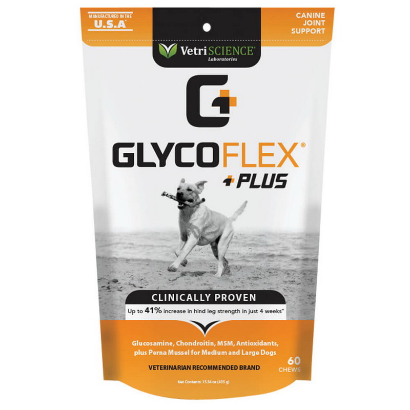 VetriScience Laboratories进口代理批发 适用于中型和大型犬的 GlycoFlex Plus 关节支撑