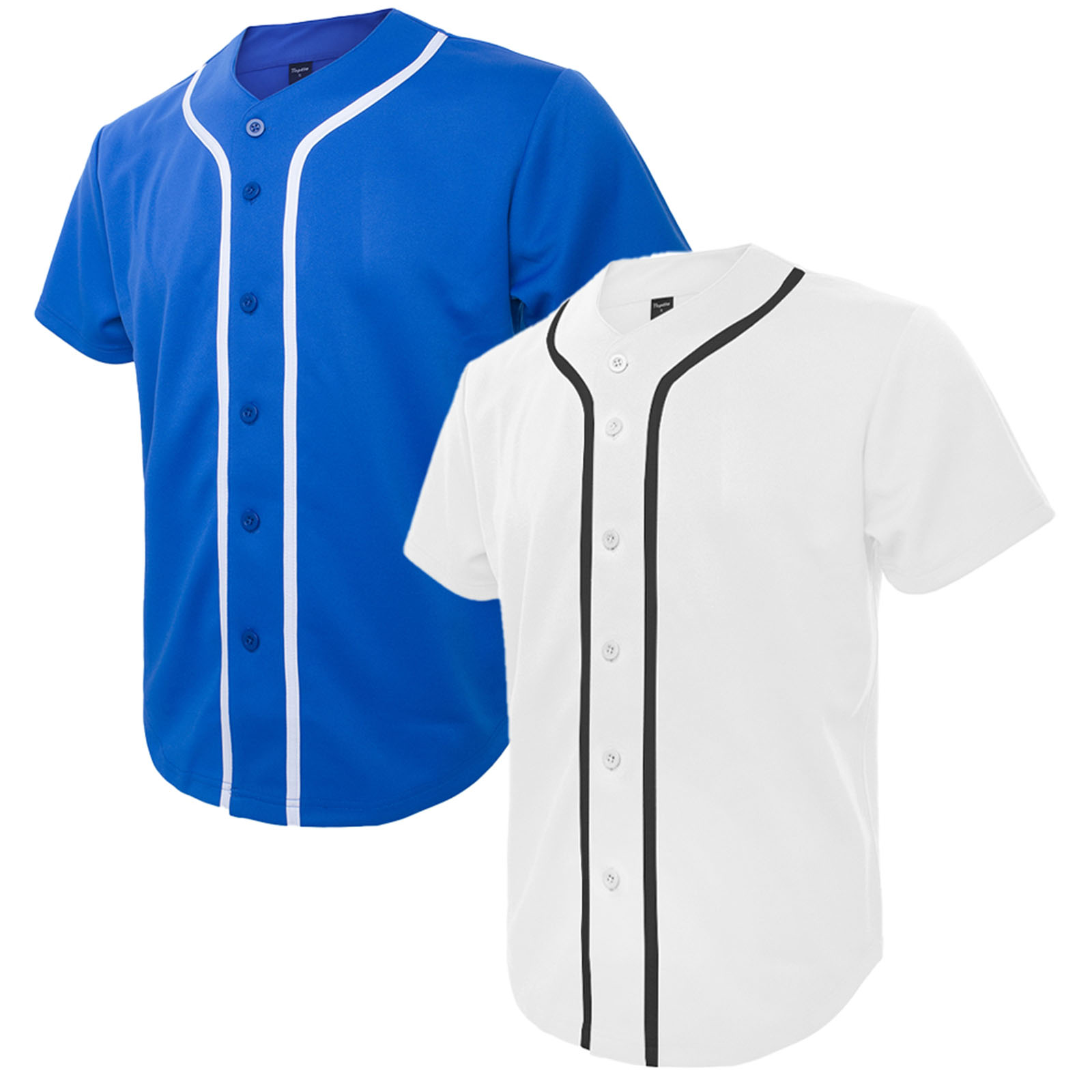 Wholesale Blank Plain Hip Hop Hipster Baseball Jersey Button Down Shirts  Sports Uniforms Men Women Jersey From m.