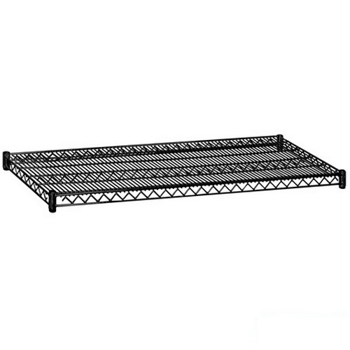 Black Salsbury Industries 9154BLK 60-Inch Wide by 24-Inch Deep Additional Shelf for Wire Shelving
