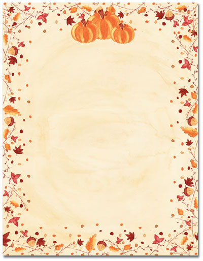 Opentip.com: Great Papers 20103004 Painted Pumpkins Letterhead