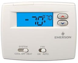 White-Rodgers 1F86-0244 Non Programmable Digital Thermostat - White