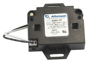 Allanson进口代理批发 Allanson 2260TP 120v 工业气体点火器 15，6000 V 峰值安装片，带猪尾的主插头套件，2 路安装