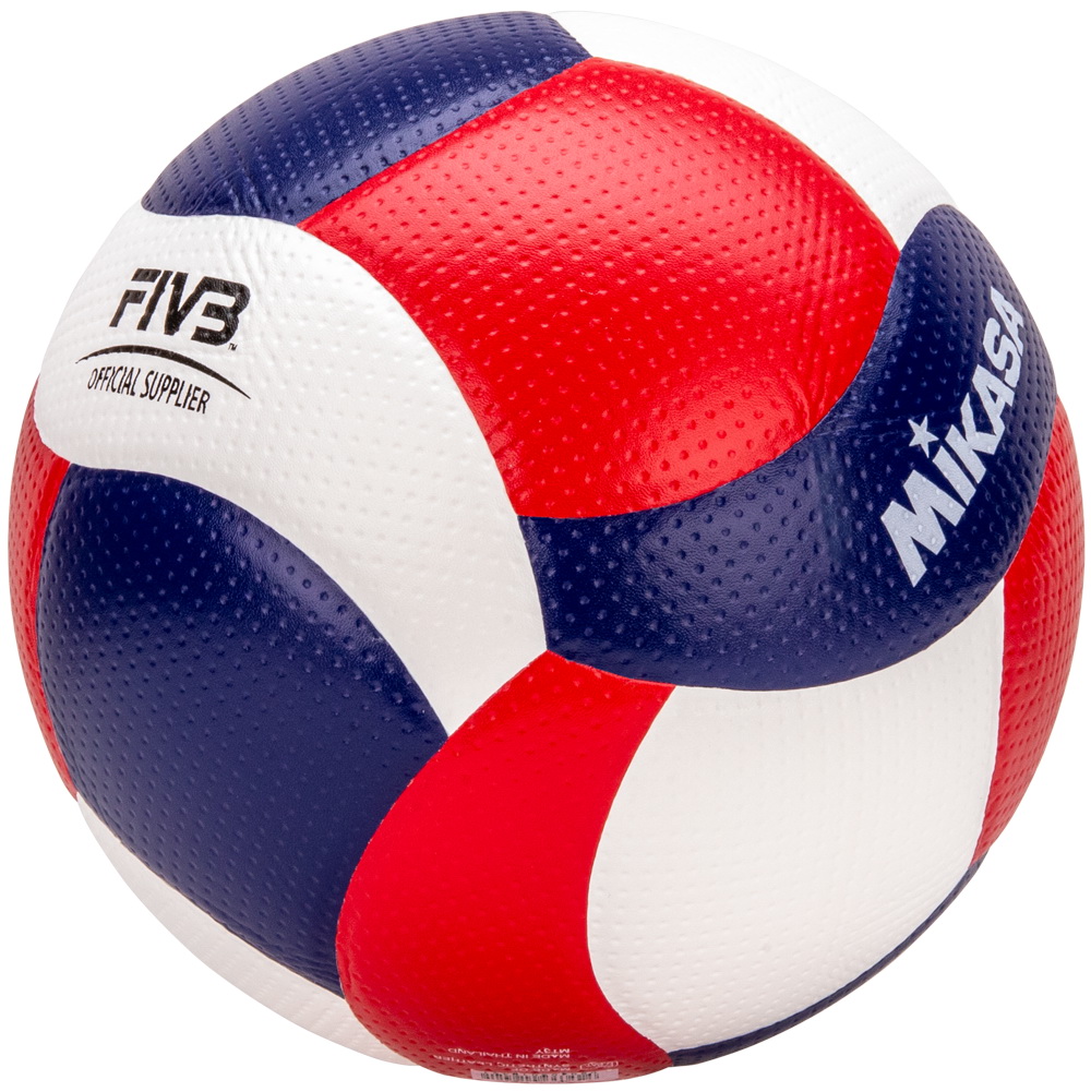 Mikasa V200W-USA Official FIVB Game Volleyball, 18 panel, red