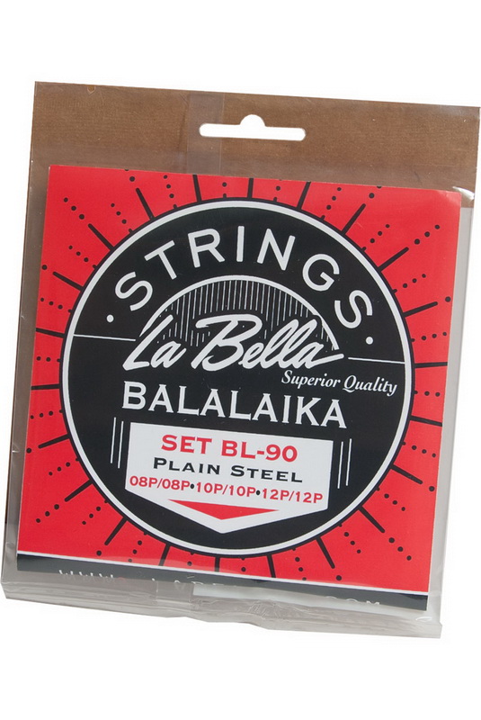 La Bella进口代理批发 La Bella Strings LBSBLLK La Bella 巴拉莱卡钢制 6 弦套装 - 环端