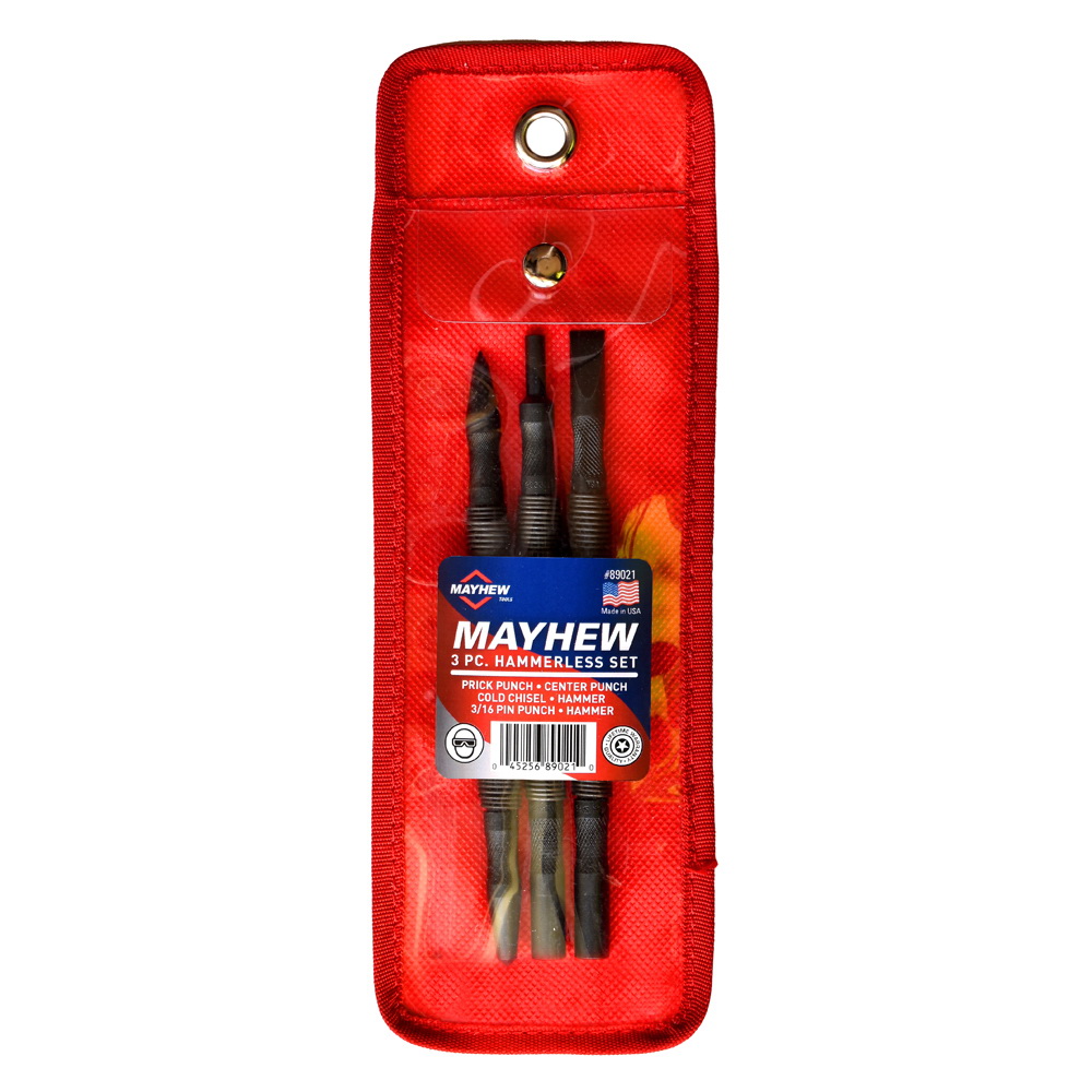 HIT Tool Hammerless 3/8" Cold Chisel – Spring-Loaded Design, 5000PSI Striking Force, Made In USA, Lifetime Warranty