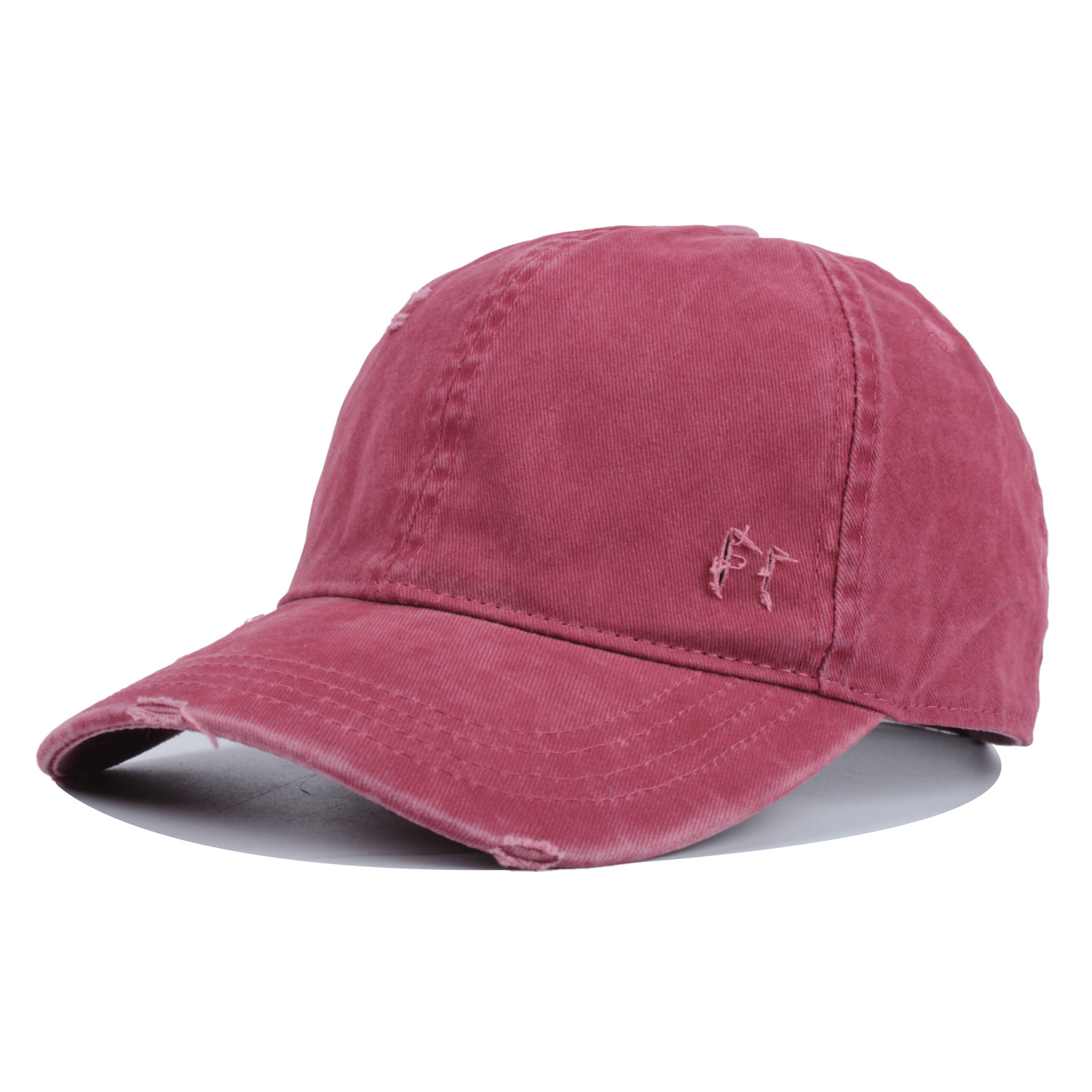 Vintage Washed Distressed Cotton Dad Hat Baseball Cap Adjustable Unisex HOFNEN Washed Distressed Twill Cotton Baseball Cap Vintage  main image 2
