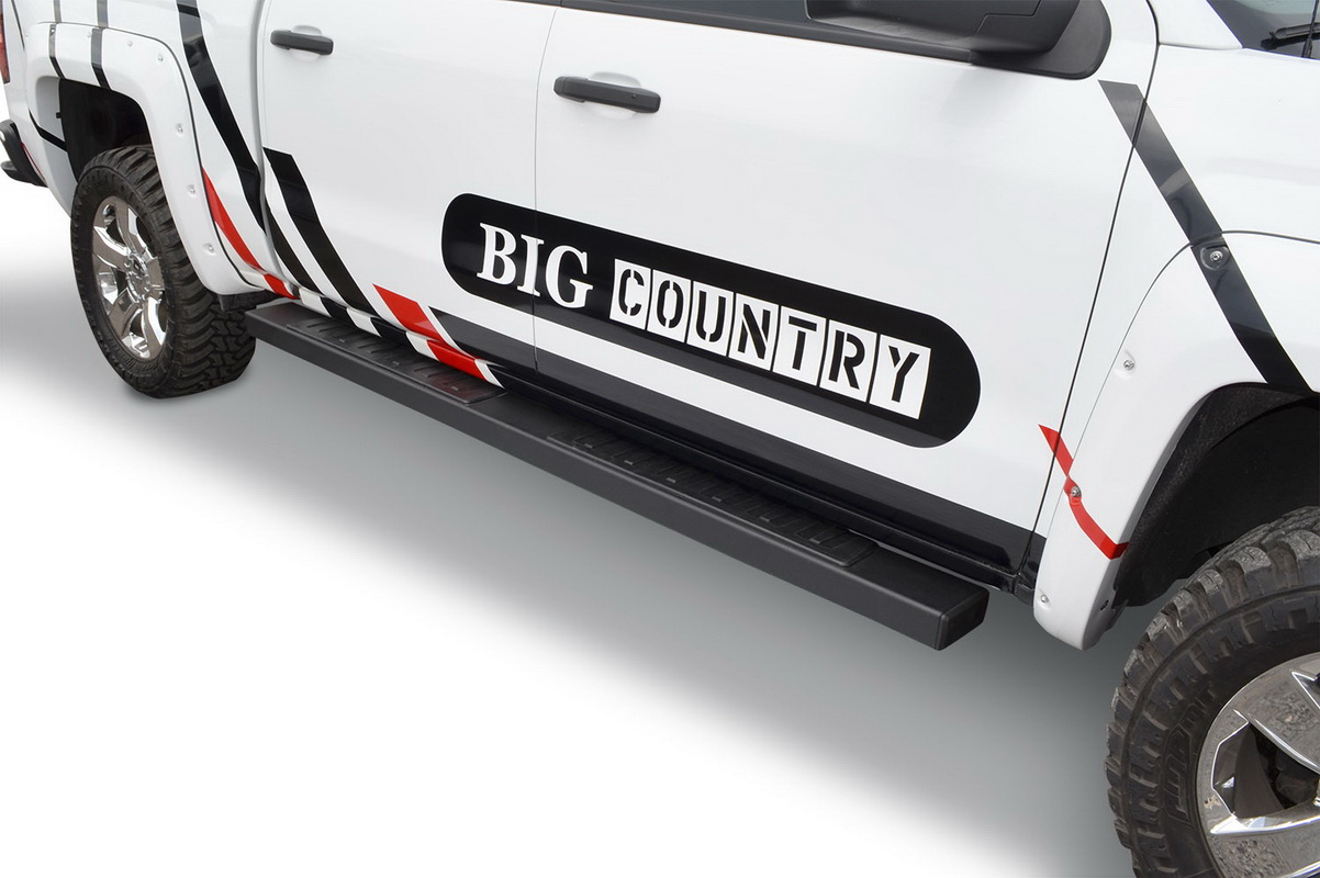 Big Country进口代理批发 Big Country 397800 Big Country 397800 6" Widesider II 侧踏板 - 80" - 纹理黑色 - 仅栏杆