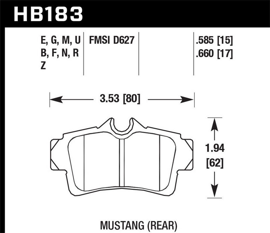 酷牌库|商品详情-Hawk Performance进口代理批发 Hawk Performance HB183F.585 HPS 盘式刹车片