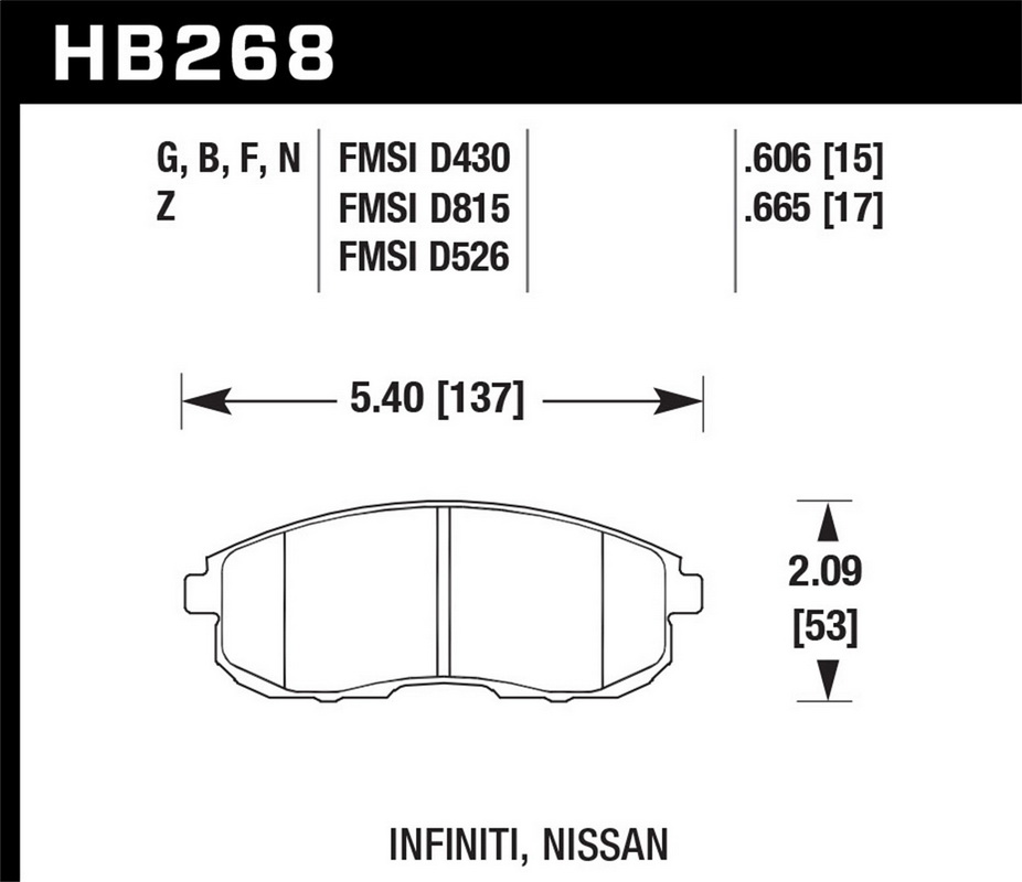 Hawk Performance进口代理批发 Hawk Performance HB268F.665 HPS 盘式刹车片