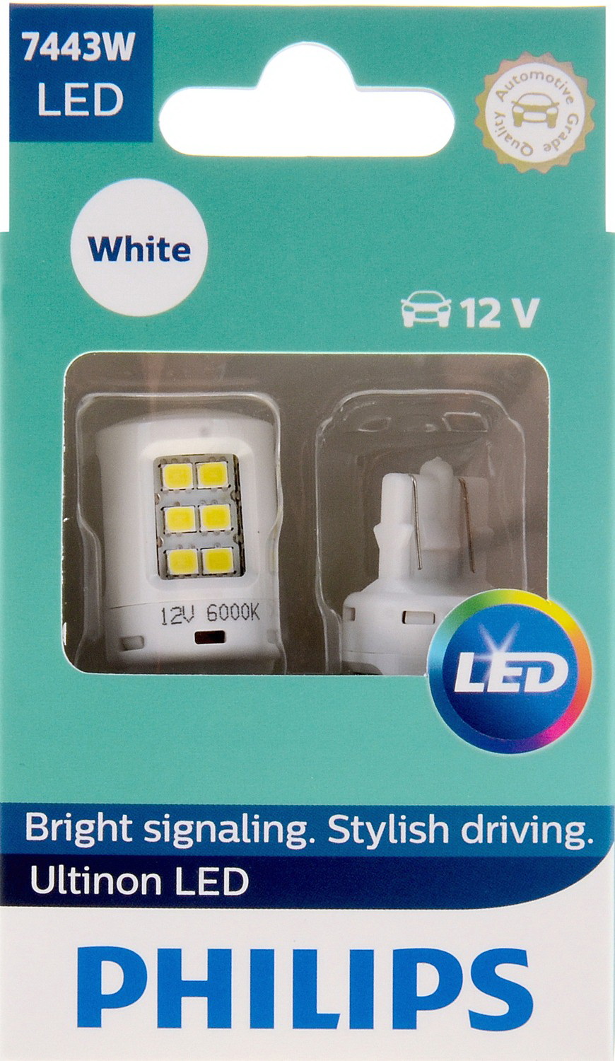 Philips进口代理批发 飞利浦 7443WLED 飞利浦 Ultinon LED 7443WLED，W3X16Q，塑料，始终成对更换！