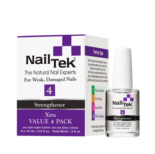 酷牌库|商品详情-Nailtek进口代理批发 Nailtek 55812 Xtra 4 Pro 包 - 4/0.5 盎司，4/包