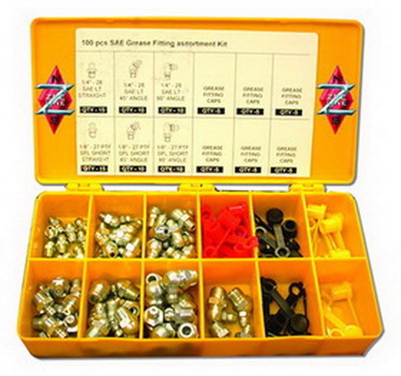 ZeeLine 10066 SAE Assortment w/Plastic caps- 100pc Box - Automotive ...