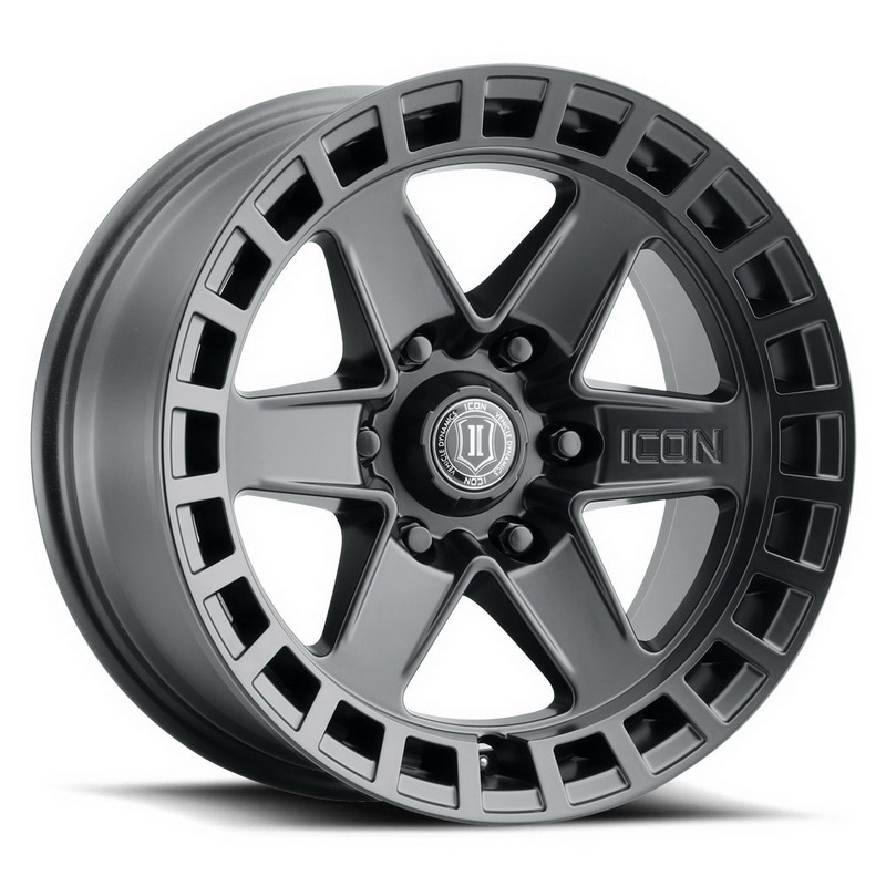 ICON Alloys进口代理批发 ICON 合金 3417856350SB ICON 合金 RAIDER SAT 黑色 - 17 X 8.5 / 6 X 135 / 6 MM / 5" BS