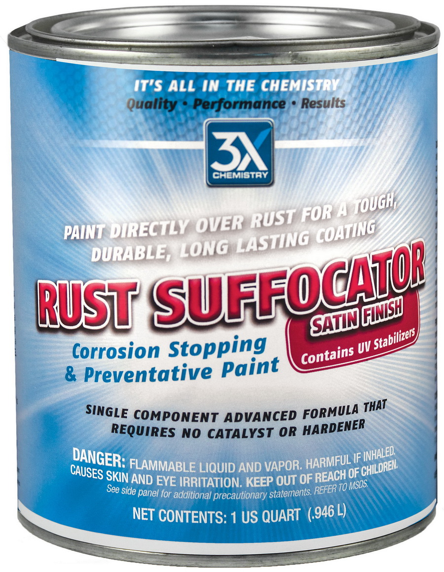 3X Chemistry进口代理批发 3X Chemistry 126 Rust Suffocator 防腐蚀和防护涂料 - 缎面黑色饰面，夸脱