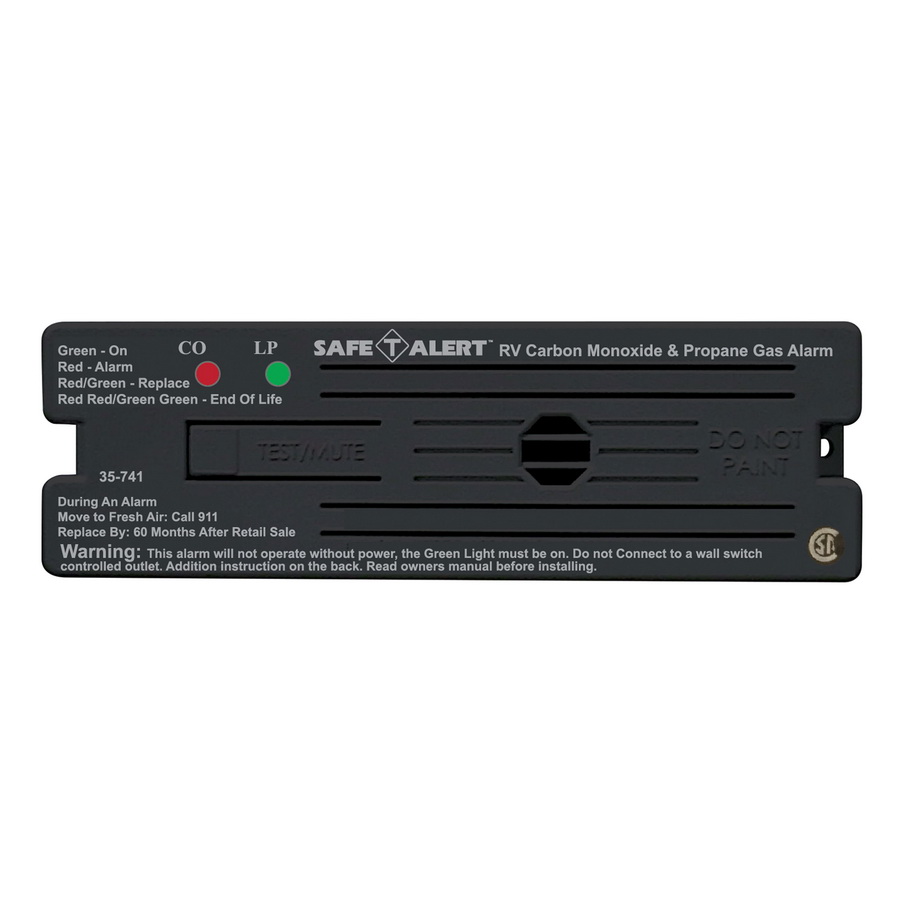 Safe-T-Alert by MTI Industries进口代理批发 MTI Industries 的 Safe-T-Alert 35-741-BL 双 LP/CO 警报 - 12V，35 系列表面贴装，黑色