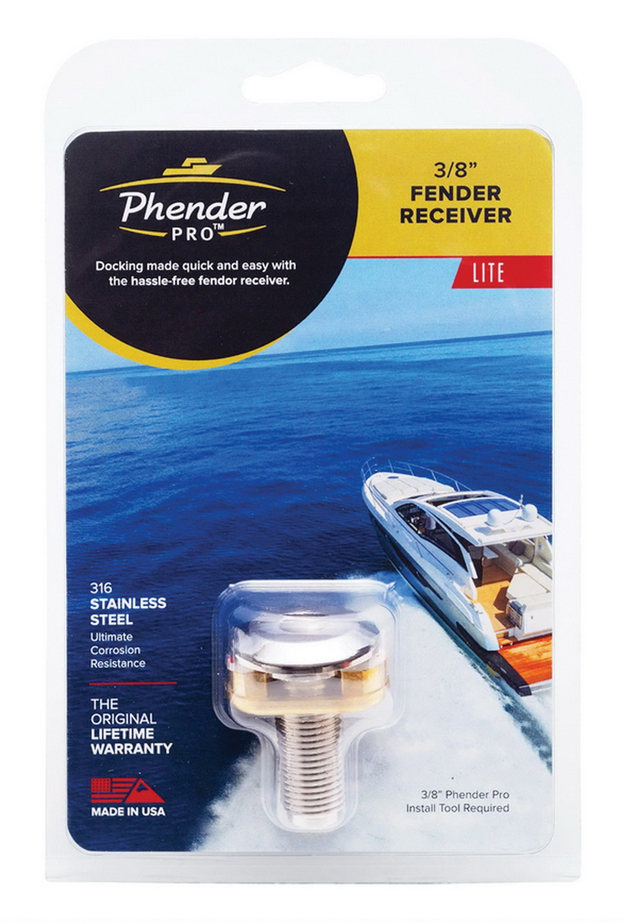 Phender Pro进口代理批发 Phender Pro BSPA-1185 快速释放挡泥板接收器 - 3/8"