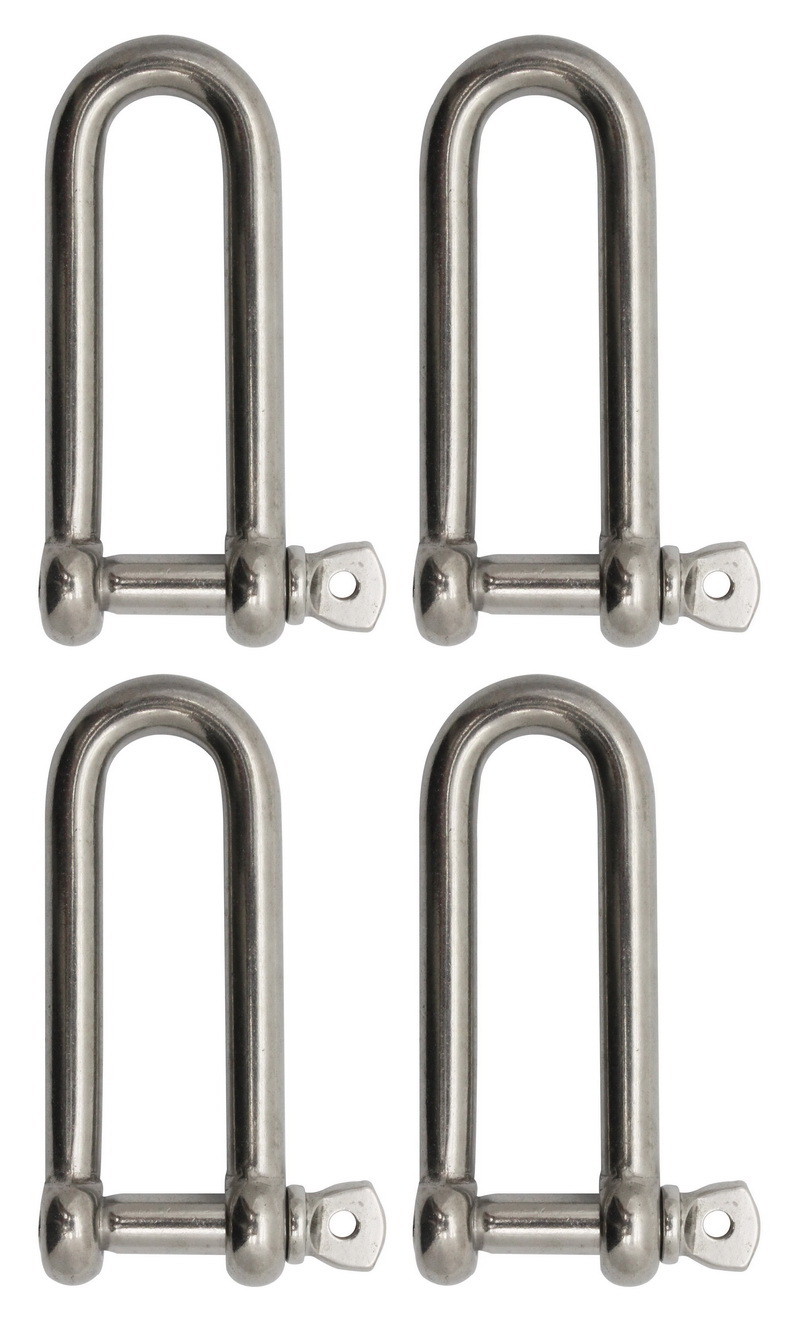 Extreme Max 3006.8378.4 BoatTector Stainless Steel Bolt-Type Anchor Shackle 1/2 4-Pack 