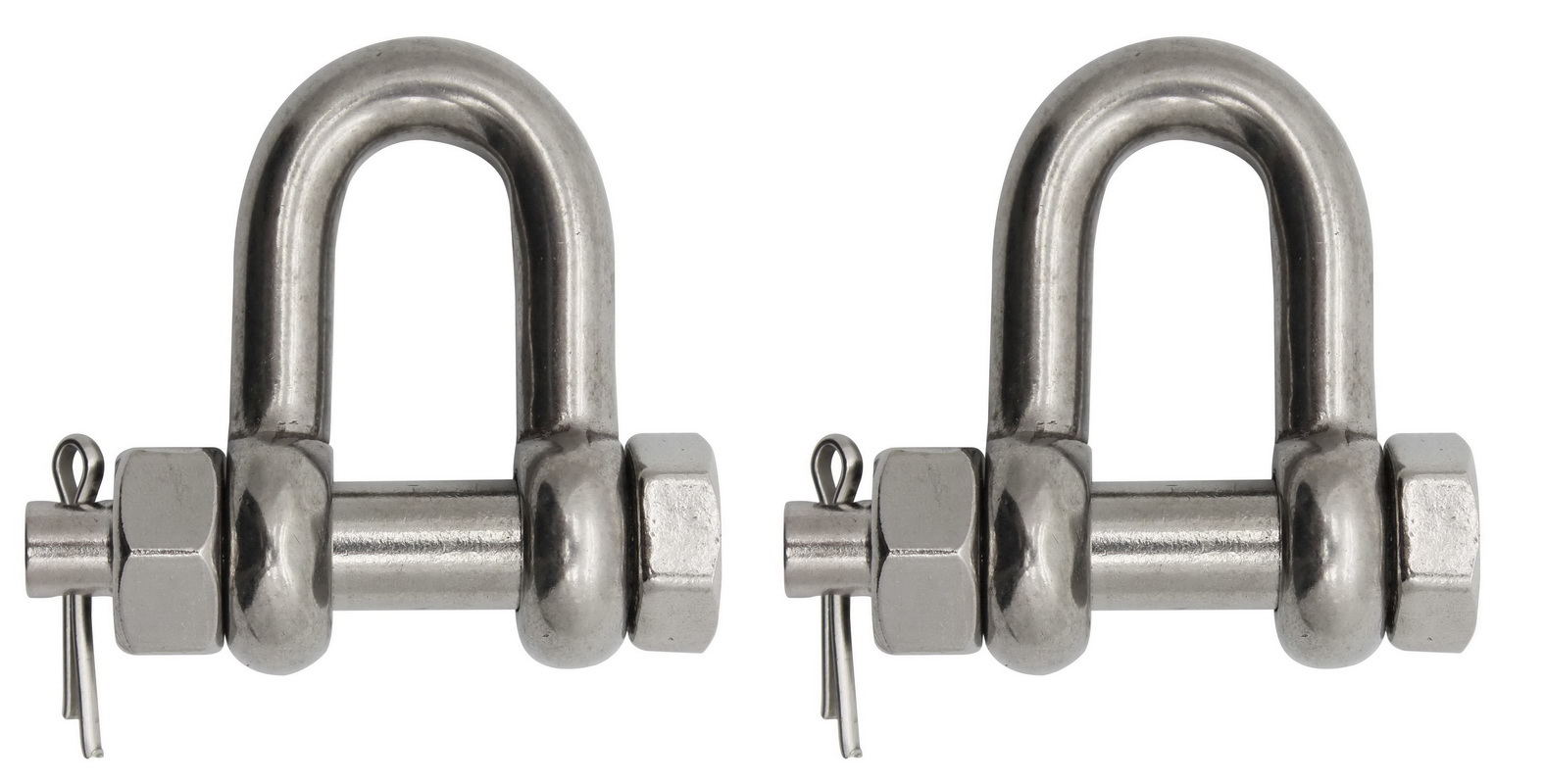 Extreme Max 3006.8378.4 BoatTector Stainless Steel Bolt-Type Anchor Shackle 1/2 4-Pack 