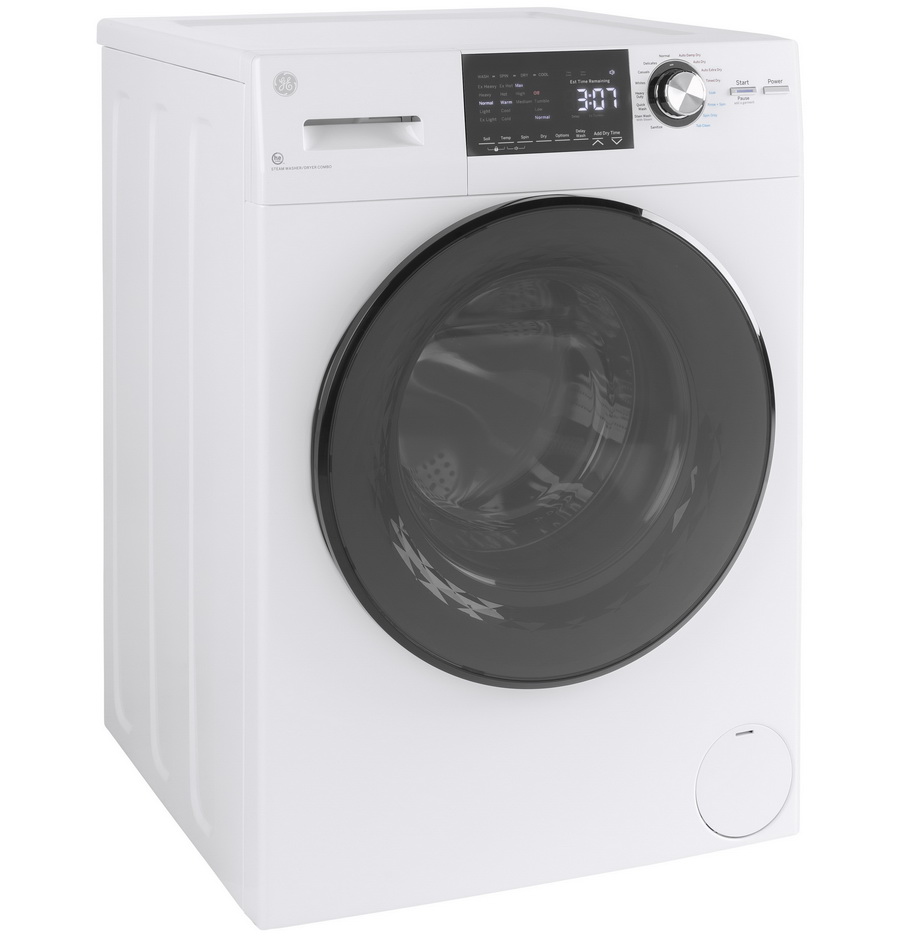 GE Appliances进口代理批发 GE Appliances GFQ14ESSNWW 24 英寸 2.4 立方英尺容量前置式洗衣机/冷凝式烘干机组合